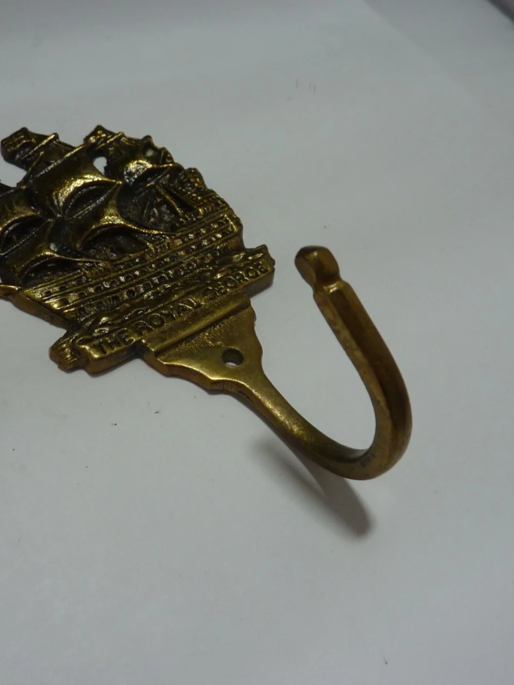 Vintage Brass Victorian Hooks Elizabeth Galleon The Royal George